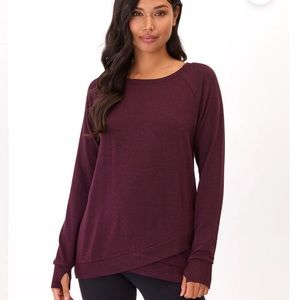 Threads 4 Thought. Size Small. Burgundy. Fleece tunic pullover. Soft.
